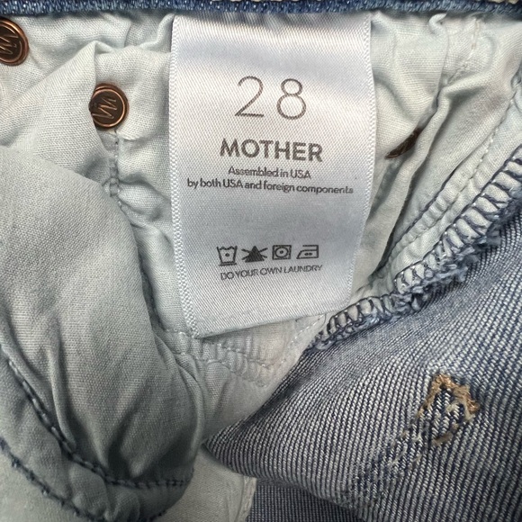 MOTHER Women's High Rise Jeans - Light Blue Straight-leg Size 28x28 Denim Jeans - Picture 3 of 11